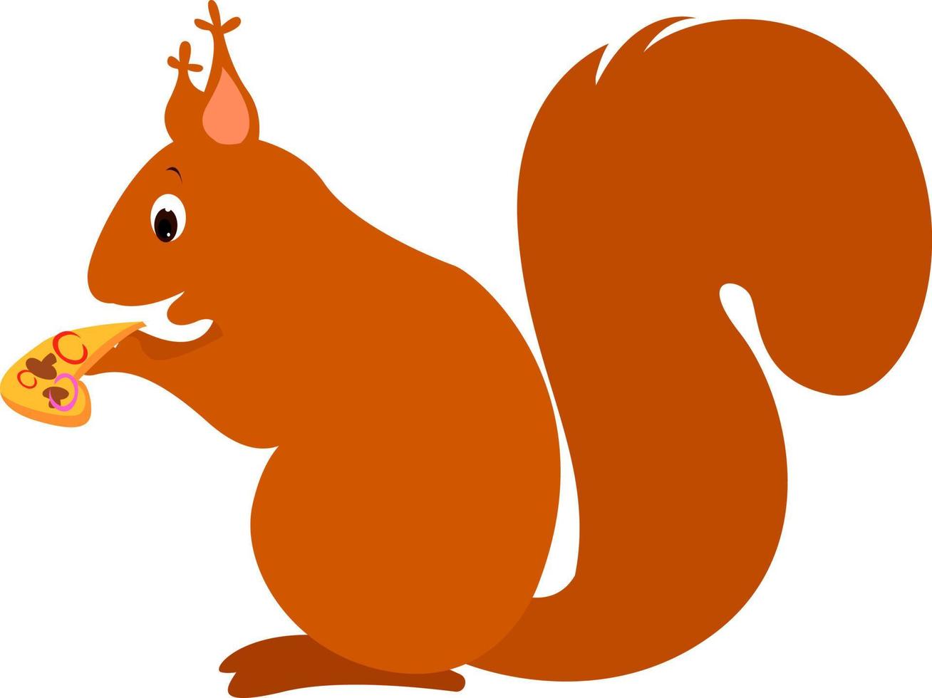 Squirrel, illustration, vector on white background.