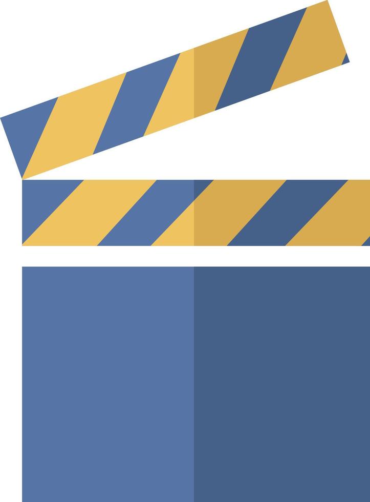 Blue clapper board, illustration, on a white background. vector