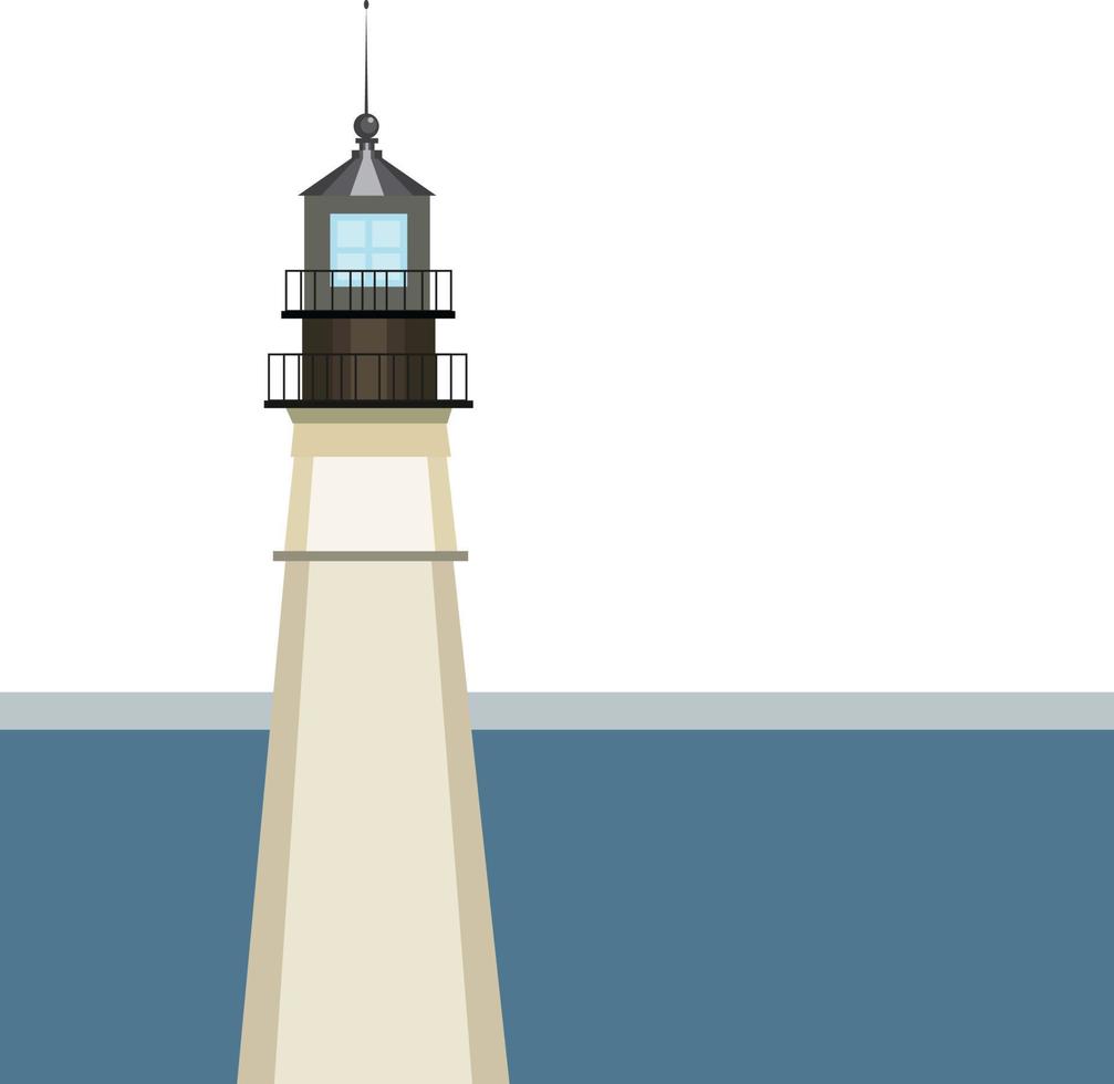 Lighthouse, illustration, vector on white background.