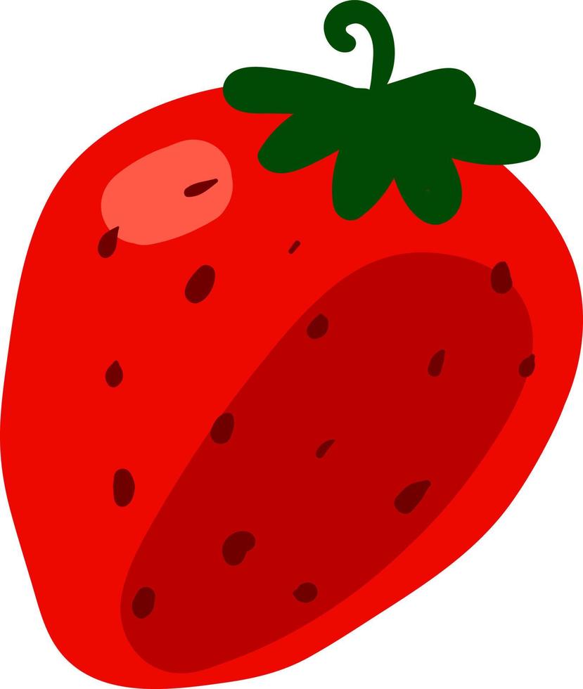 Flat strawberry, illustration, vector on white background. 13470231