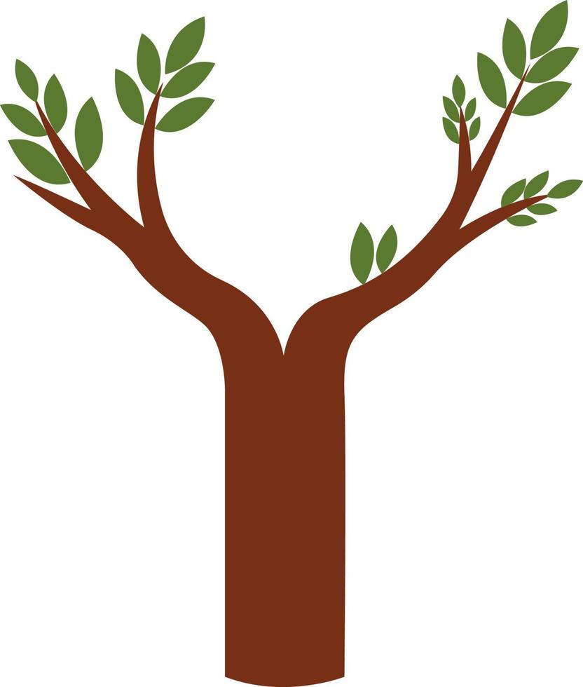 árbol floreciente en primavera, ilustración, vector sobre fondo blanco.