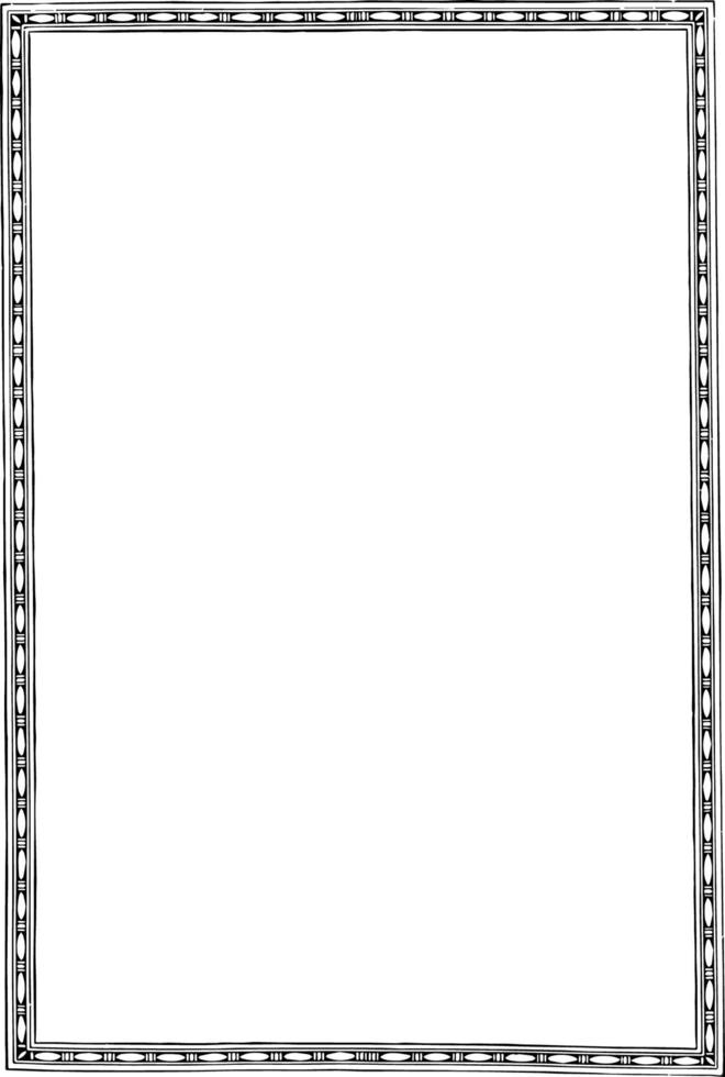 Simple Border is a Narrow pattern full page border, vintage engraving. vector