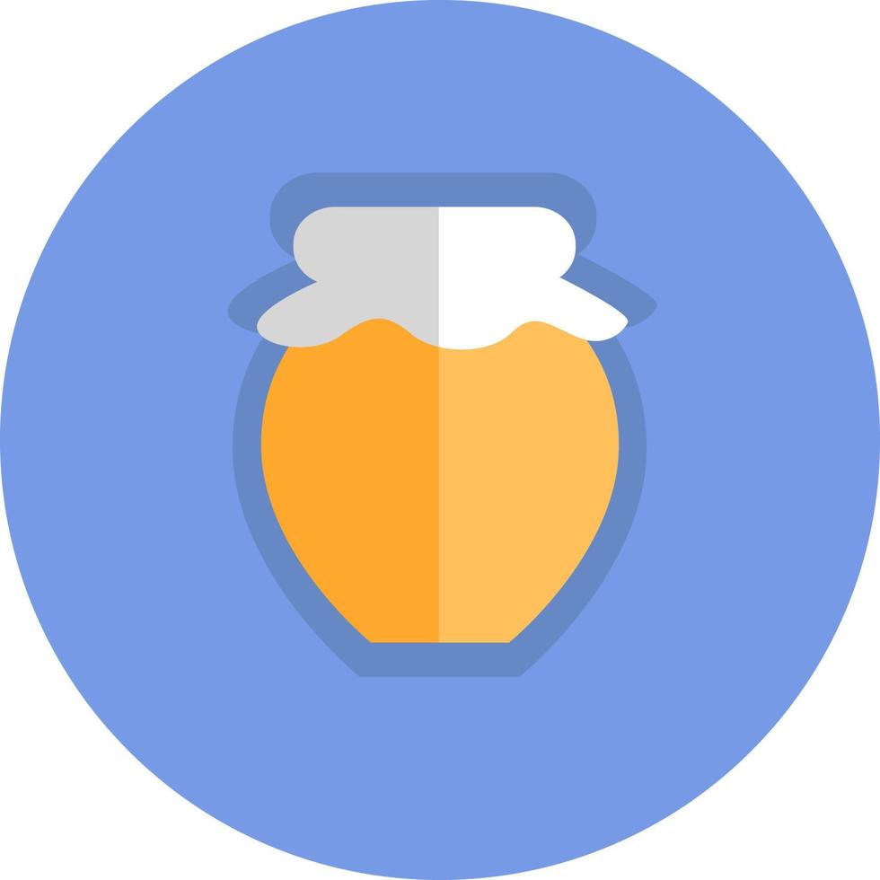 Pot of honey, illustration, vector, on a white background. vector