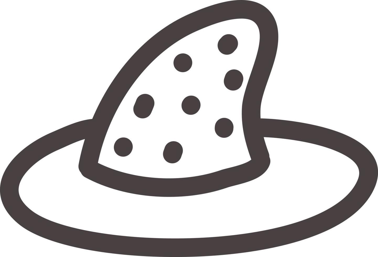 sombrero de bruja, ilustración, vector sobre fondo blanco