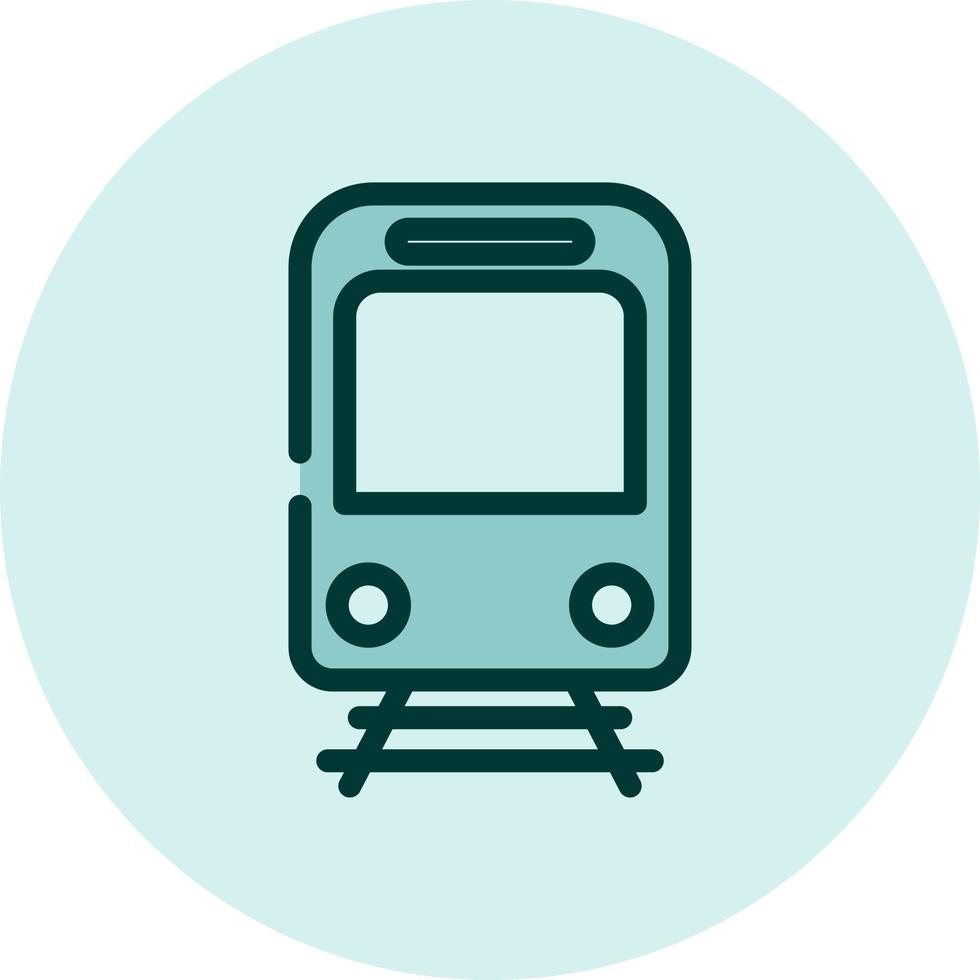 metro sobre raíles, ilustración, vector sobre fondo blanco.