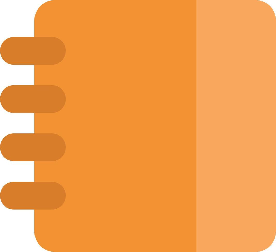 Orange notebook, illustration, vector, on a white background. vector