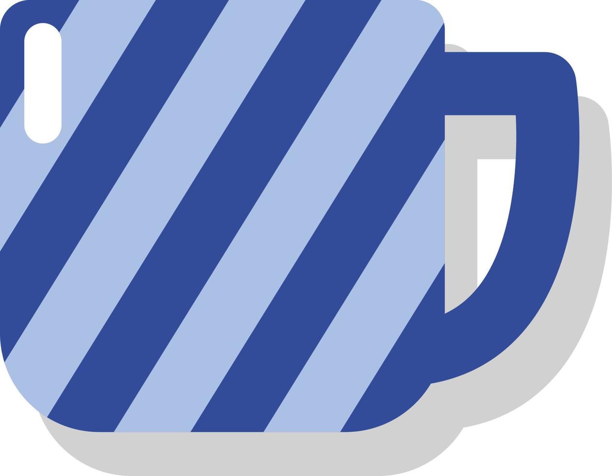 taza de café azul oscuro, ilustración, vector sobre un fondo blanco