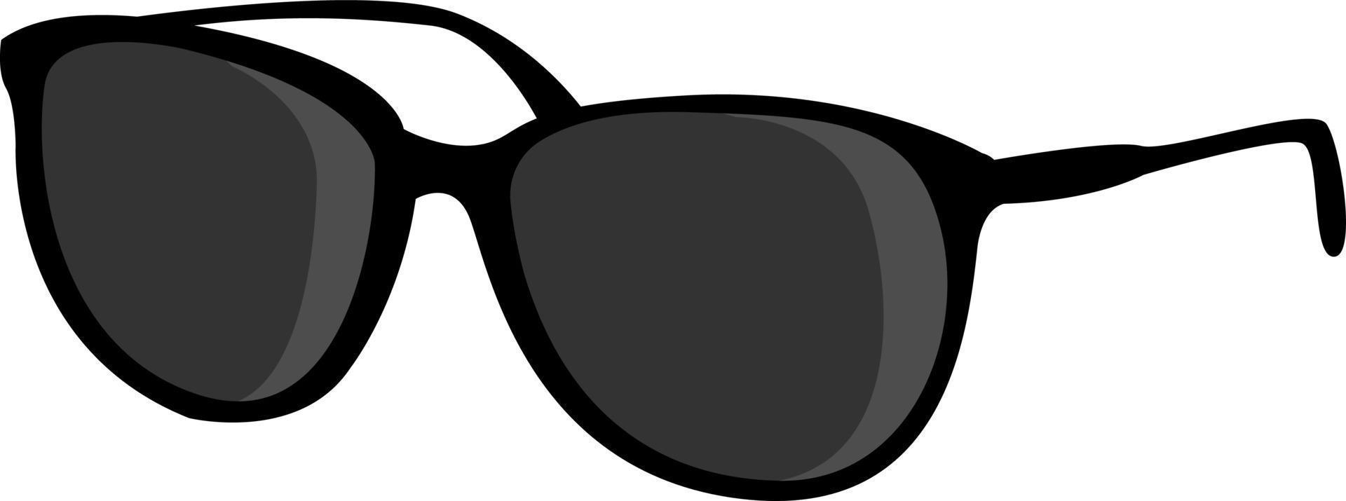 gafas negras, ilustración, vector sobre fondo blanco.