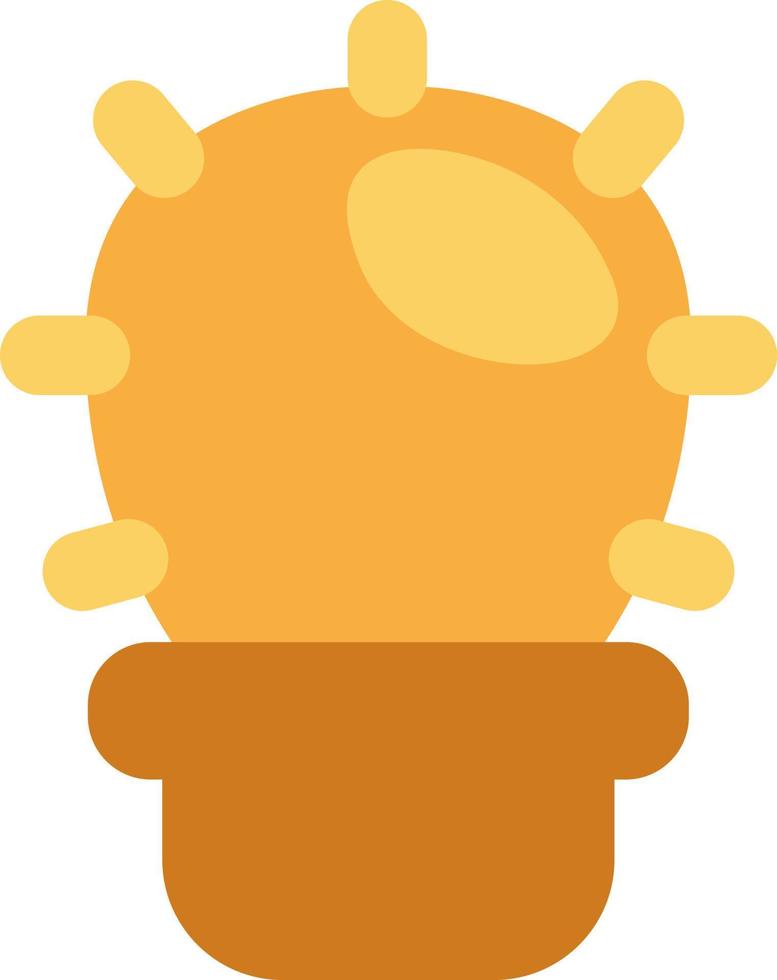 Yellow cactus, illustration, vector on a white background.