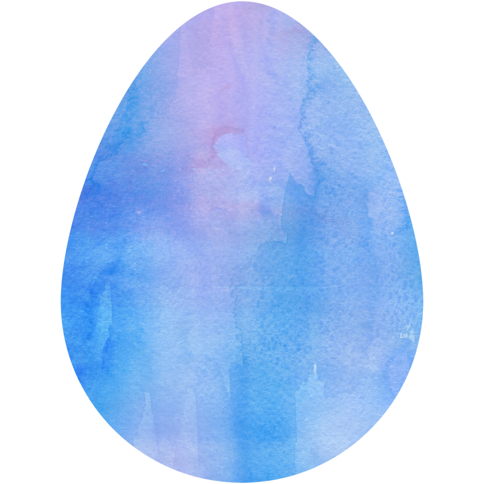 Watercolor Easter egg. Oval shape, background, texture. Transparent PNG Clipart