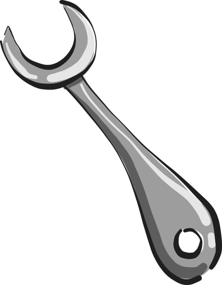 Small screw, illustration, vector on white background.