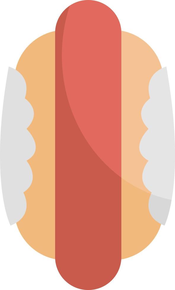 Fresh hot dog, icon illustration, vector on white background