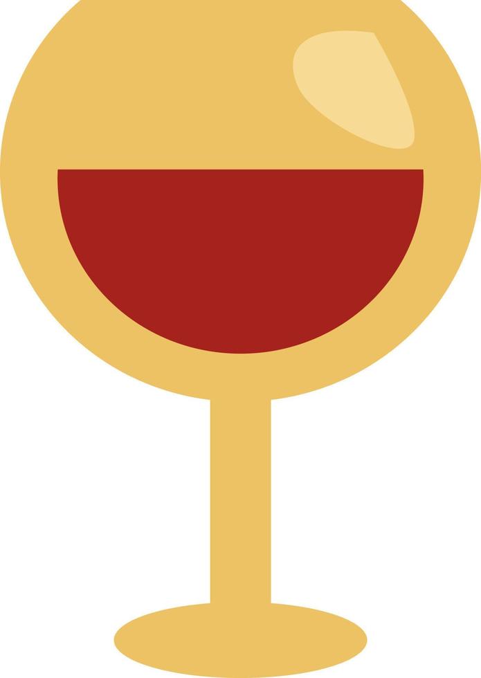 Wine glass, illustration, vector on a white background.