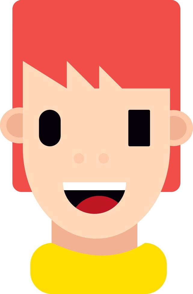 Ginger boy, illustration, vector on a white background.
