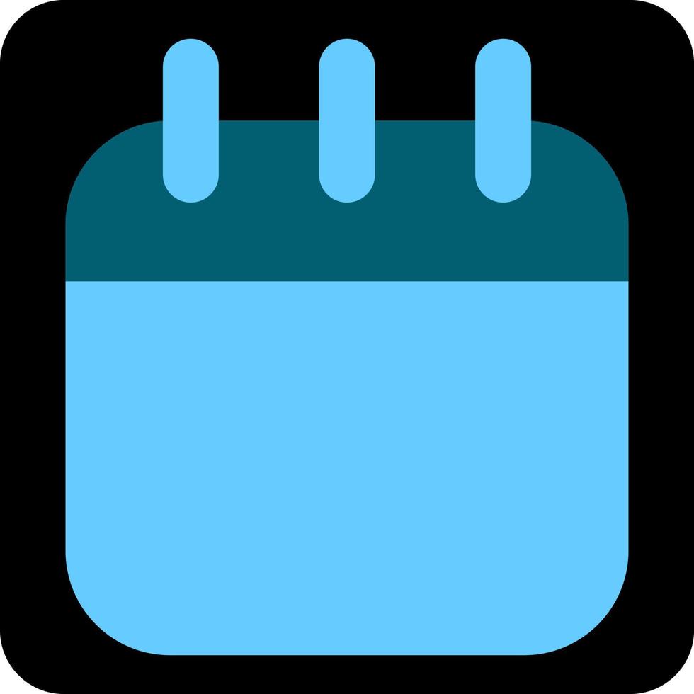 Phone calender, illustration, vector on a white background.