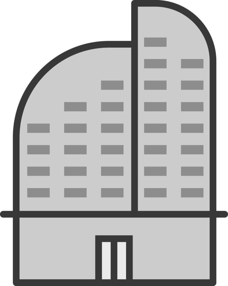 Grey court building, illustration, on a white background. vector