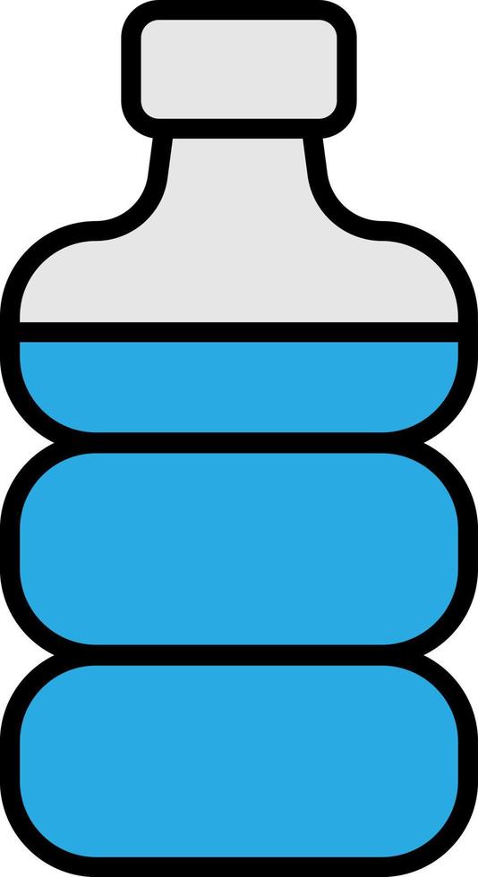 Plastic water bottle, illustration, vector on a white background.