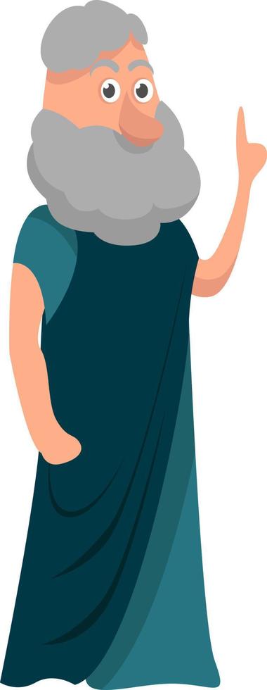 Philosopher, illustration, vector on white background