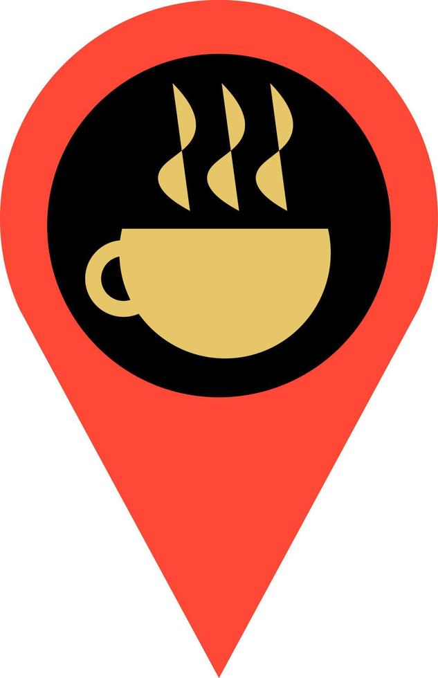 Location cafe, illustration, vector, on a white background. vector