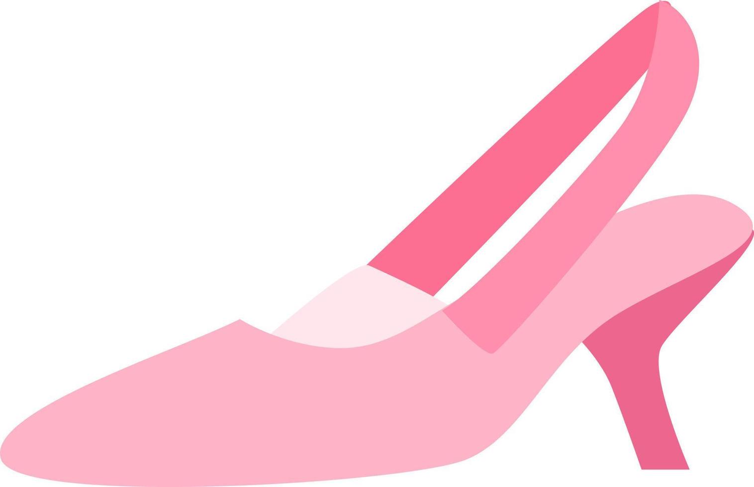 Shoe with small heel, illustration, vector, on a white background. vector