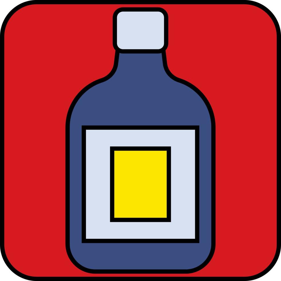 botella de coñac, ilustración, vector, sobre un fondo blanco. vector