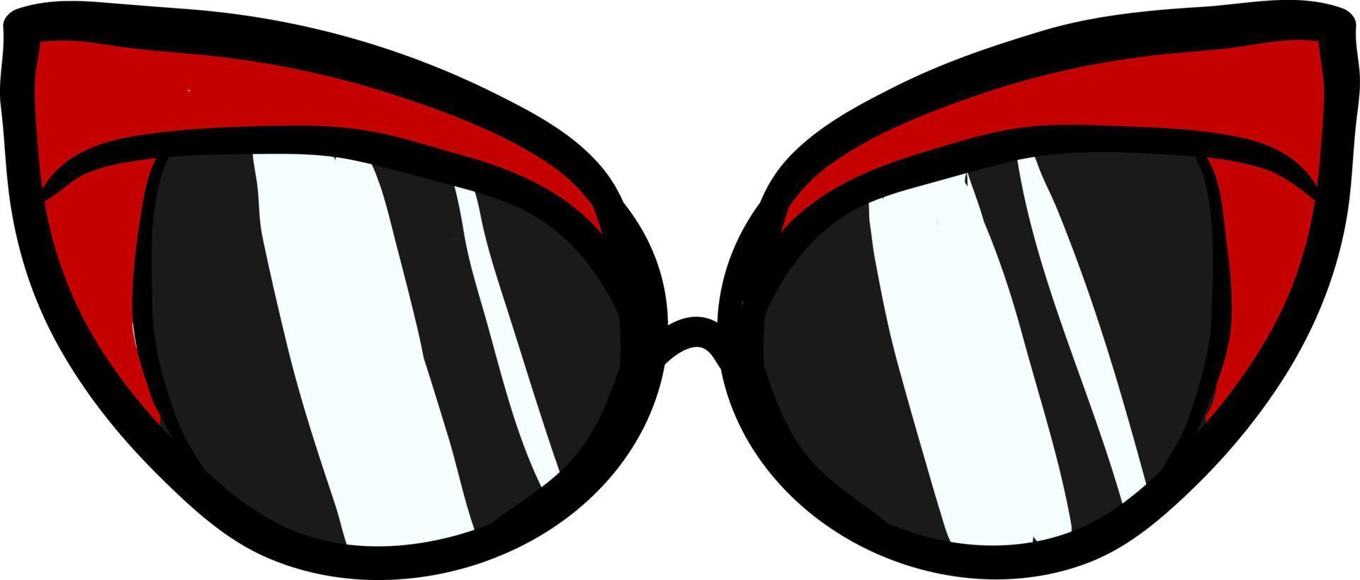 Crazy sunglasses, illustration, vector on white background.