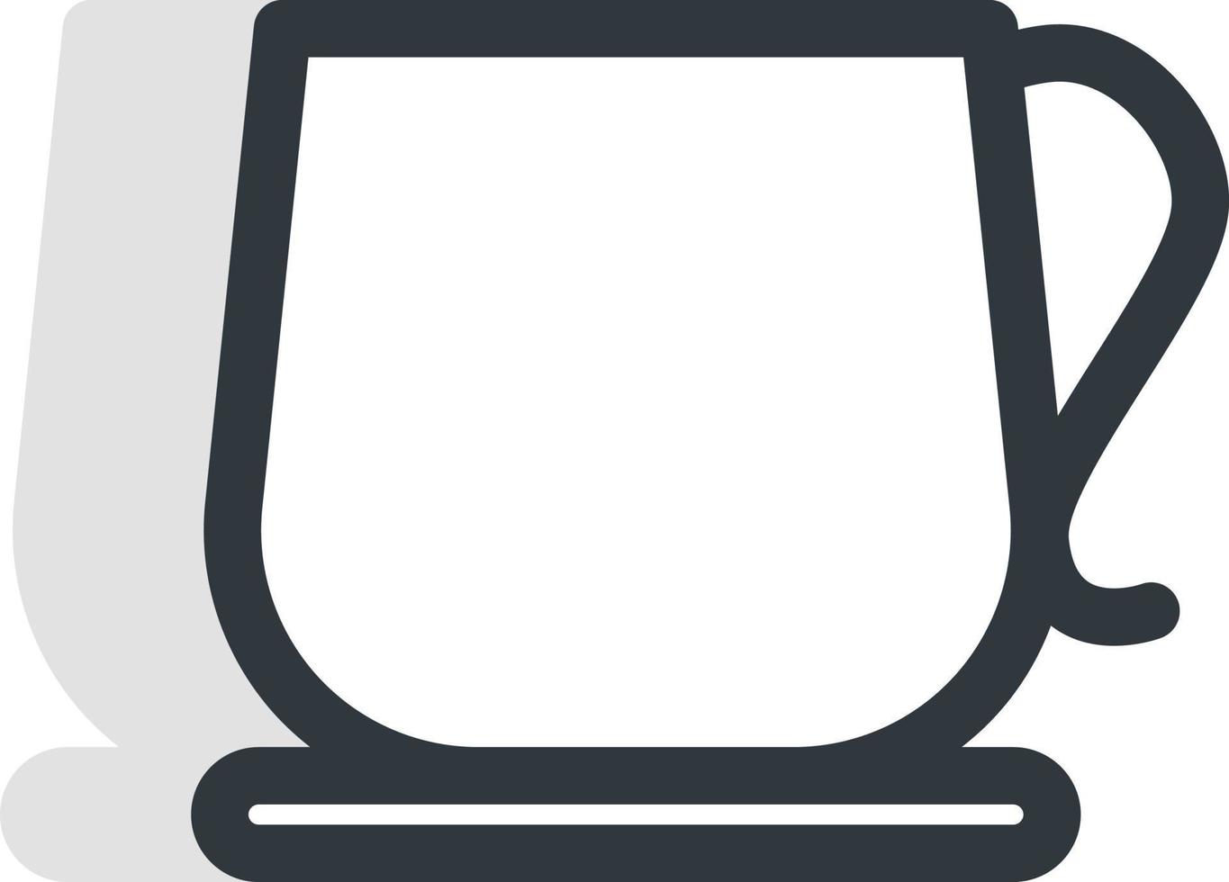 Tea cup, illustration, vector, on a white background. vector