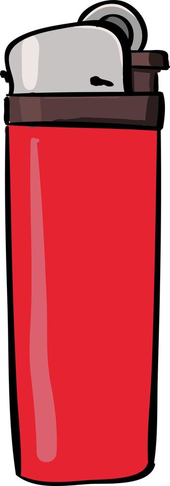 Lighter red, illustration, vector on white background.