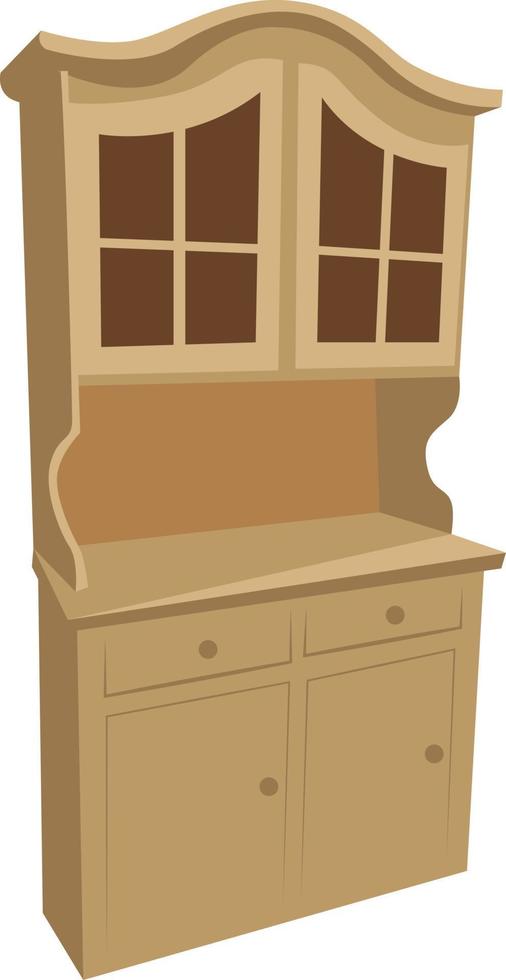 Brown buffet, illustration, vector on white background