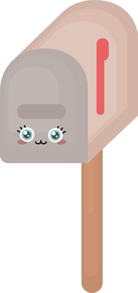 Mail box, illustration, vector on white background.