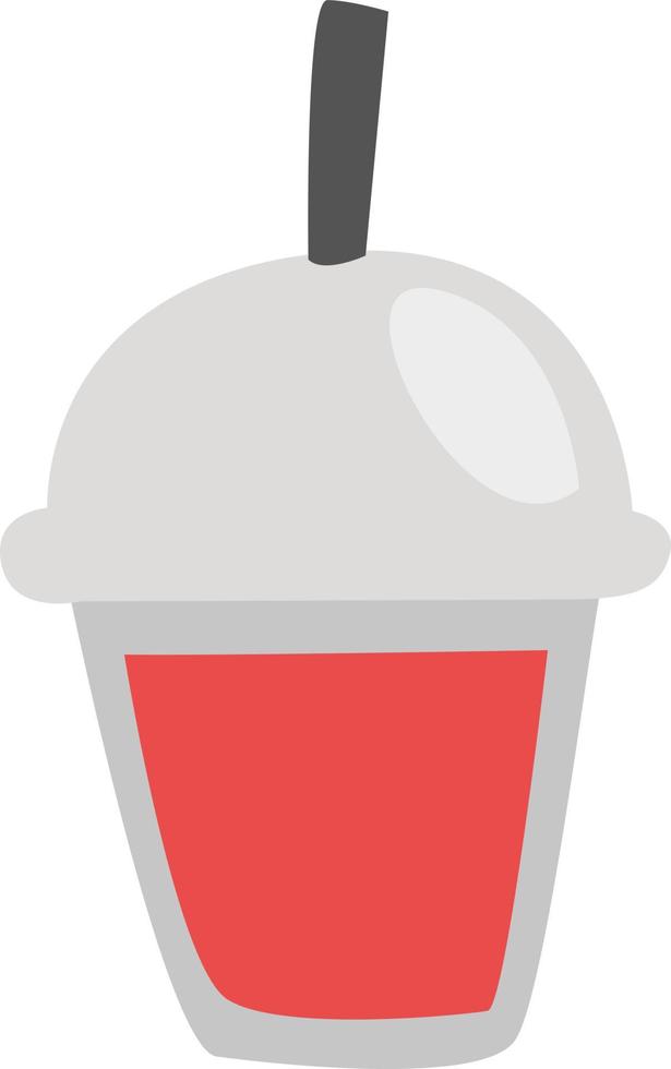 Fastfood slushie, illustration, vector on a white background.