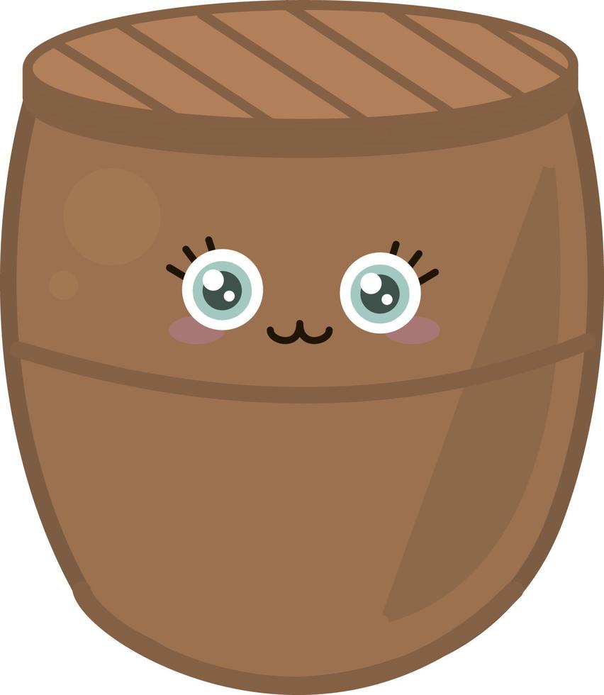 Barrel, illustration, vector on white background.