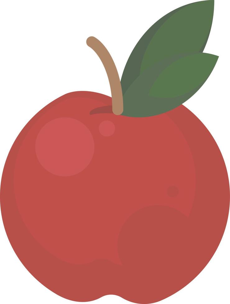 Red apple flat, illustration, vector on white background.