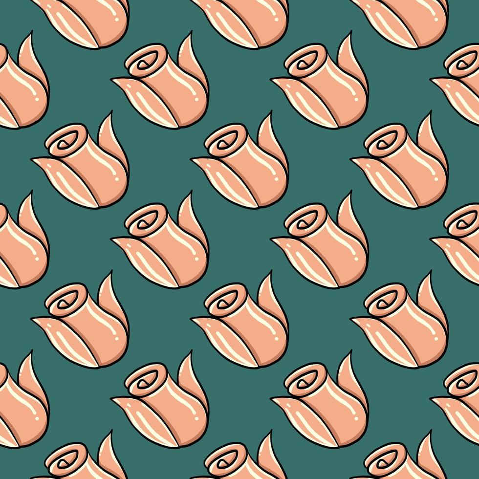 Rose pattern , illustration, vector on white background
