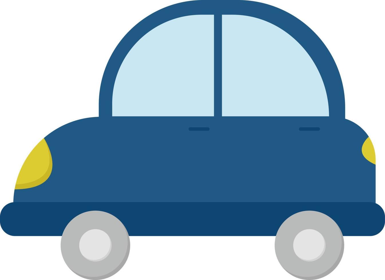 coche azul, ilustración, vector sobre fondo blanco.