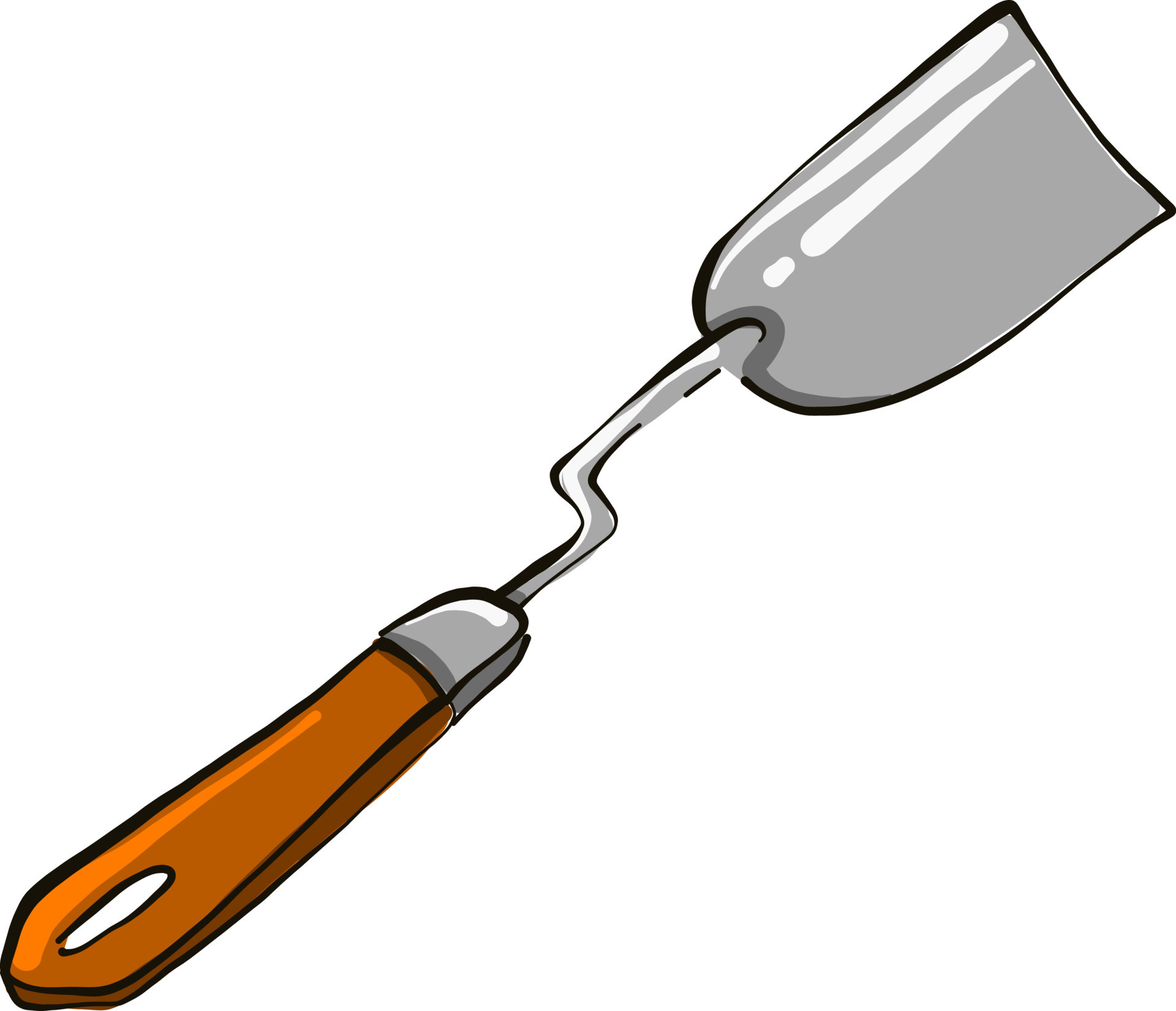 Palette knife, illustration, vector on white background 13470952 Vector