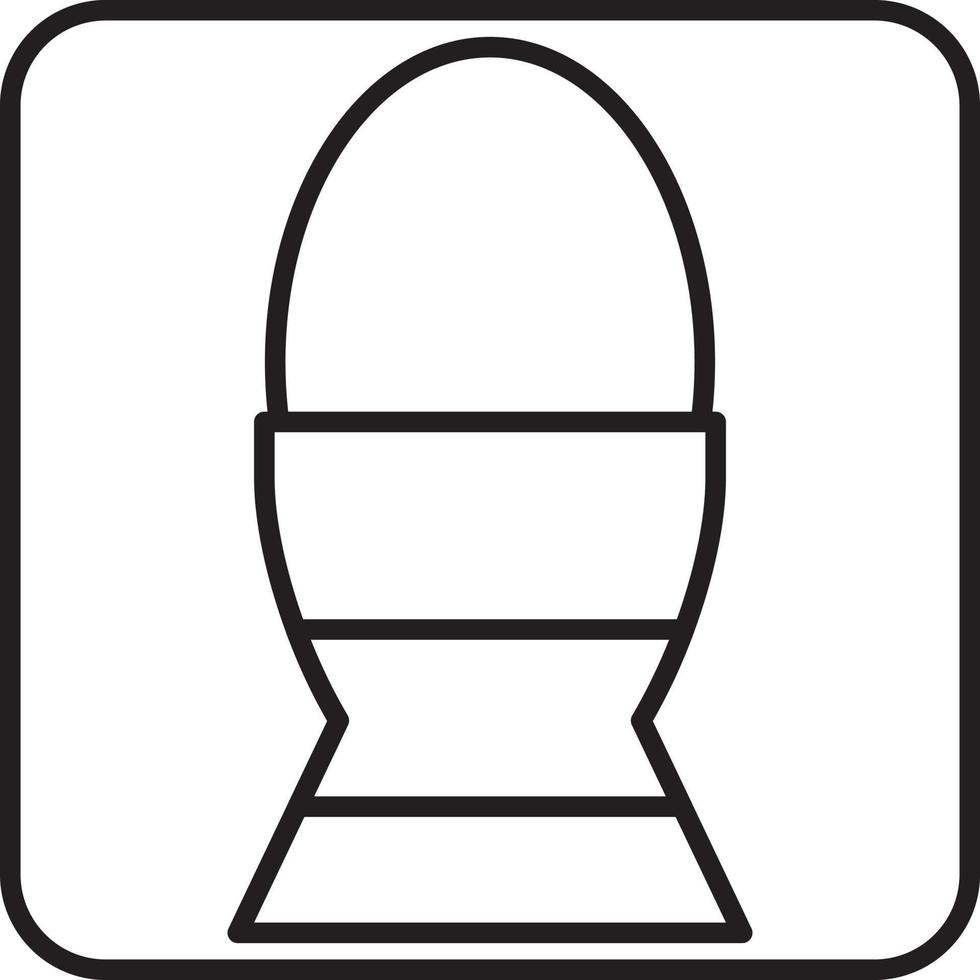 Boiled breakfast egg, illustration, vector on a white background.