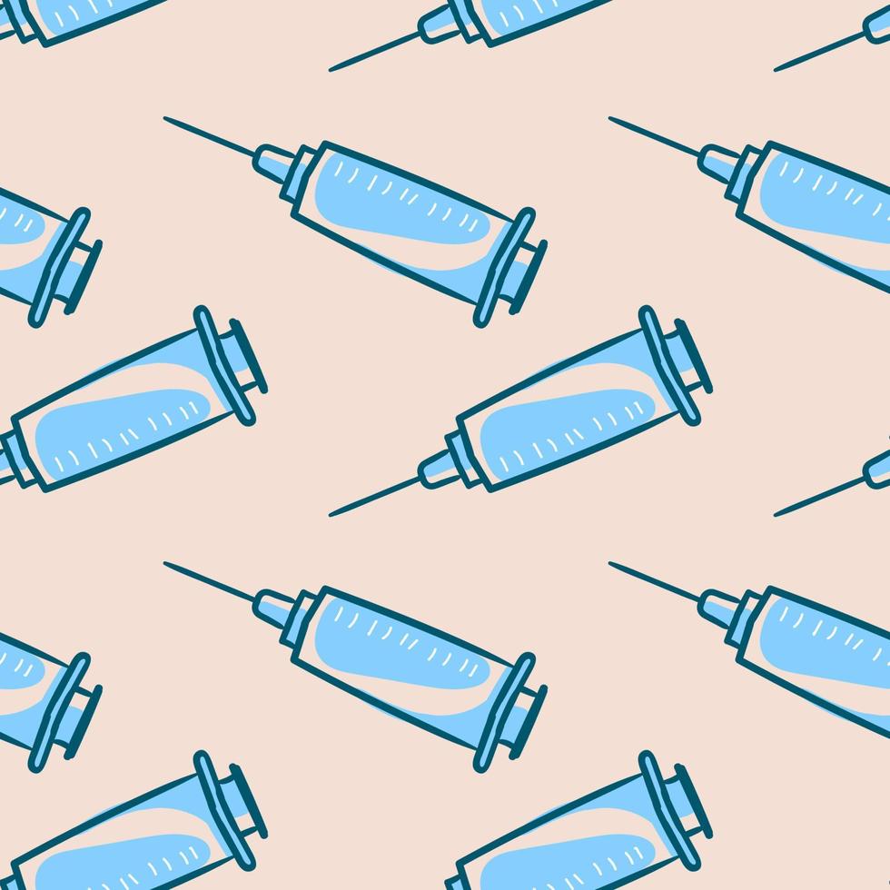 Syringe pattern , illustration, vector on white background