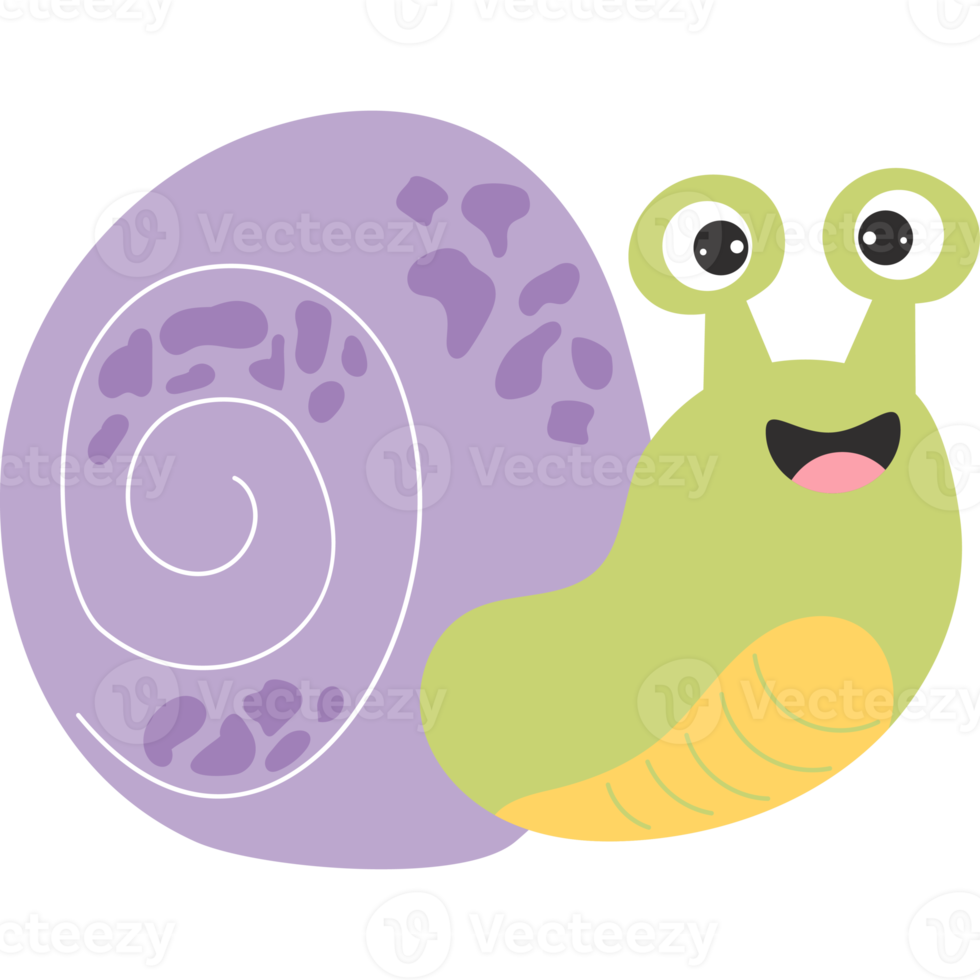 snail. Funny mollusk-snail png