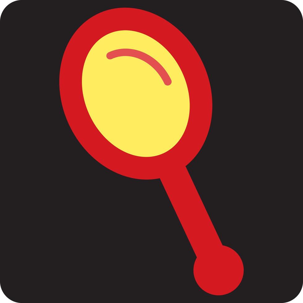 Red hand mirror, illustration, vector on a white background.