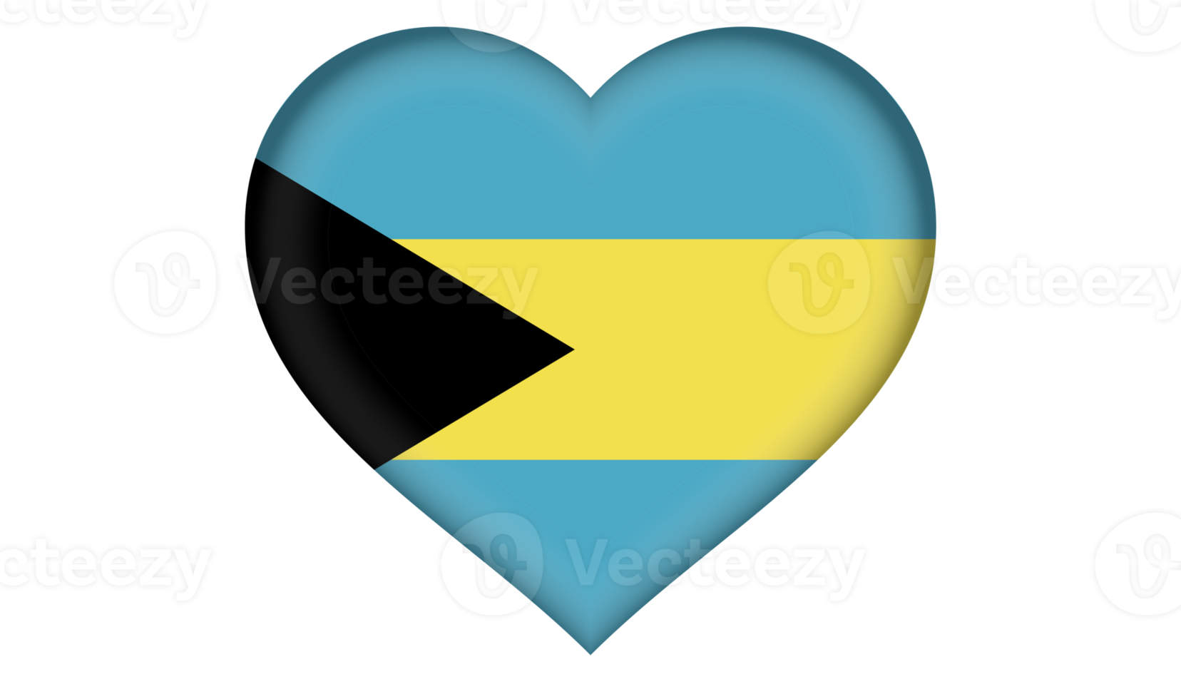 Bahamass flag icon in the form a heart png