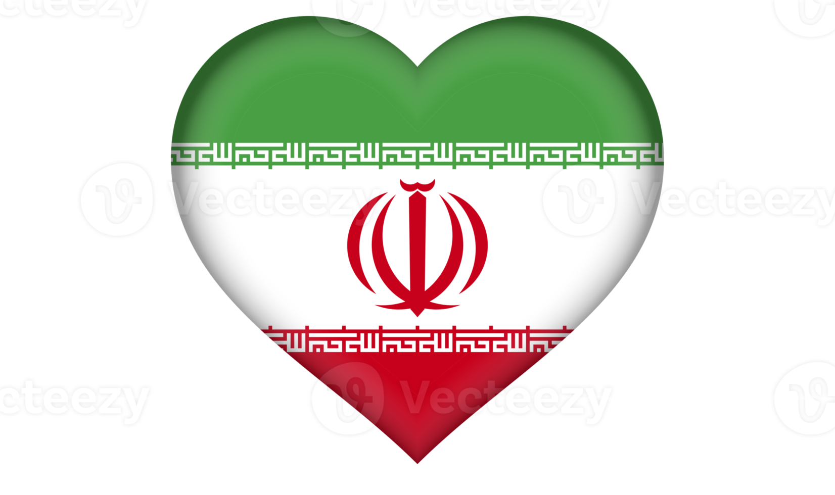 Iran flag icon in the form a heart png