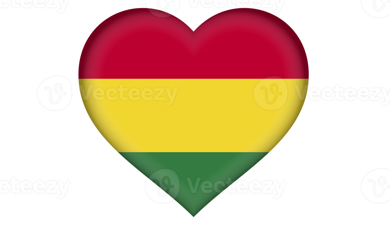 Bolivia vlag icoon in de het formulier een hart png