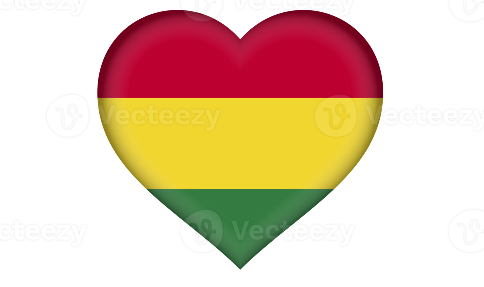 Bolivia flag icon in the form a heart png
