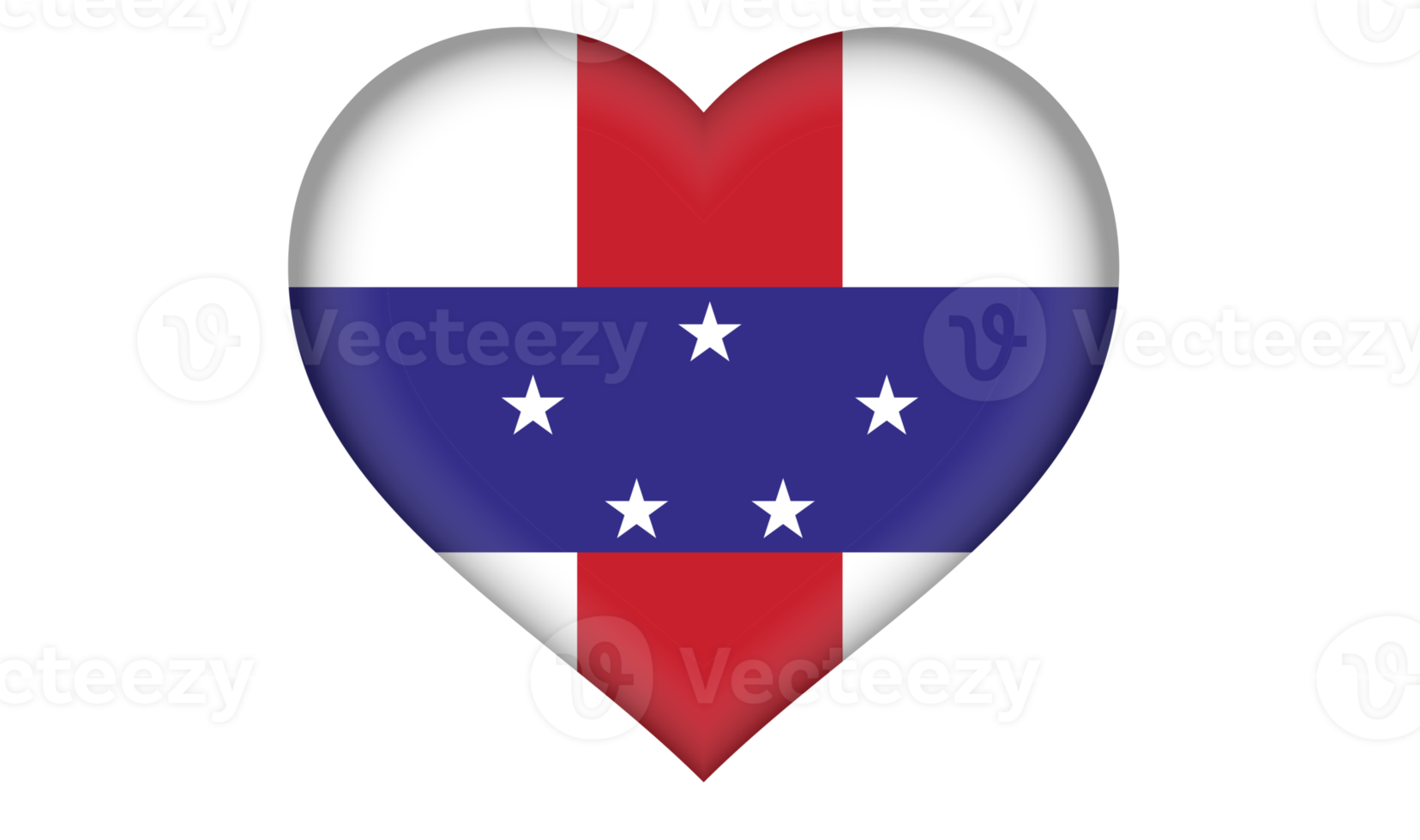 netherlands antilles flag icon in the form a heart png