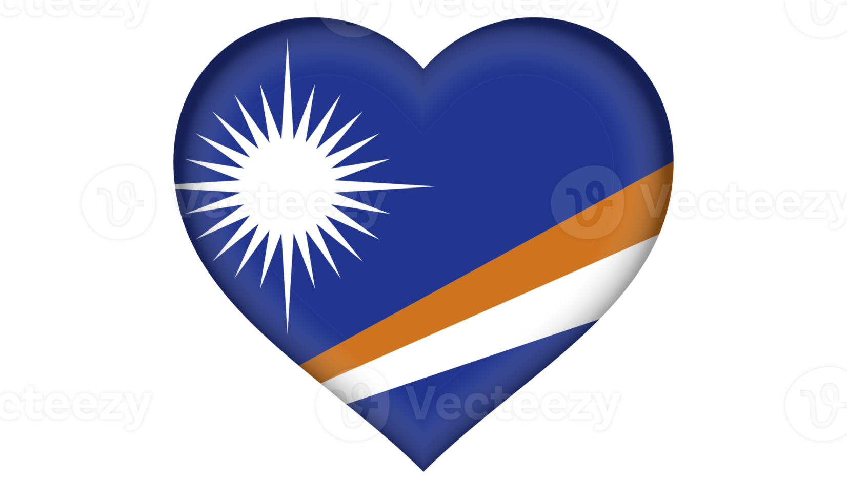 Marshall Islands flag icon in the form of a heart png
