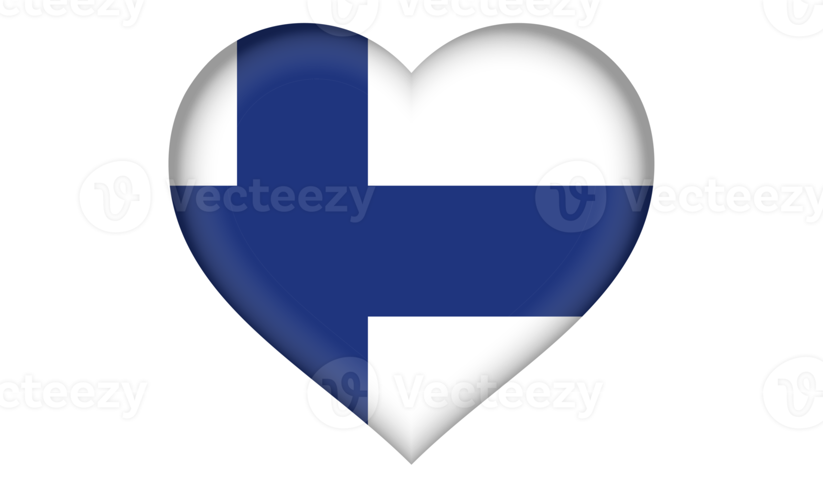 Finland flag icon in the form of a heart png