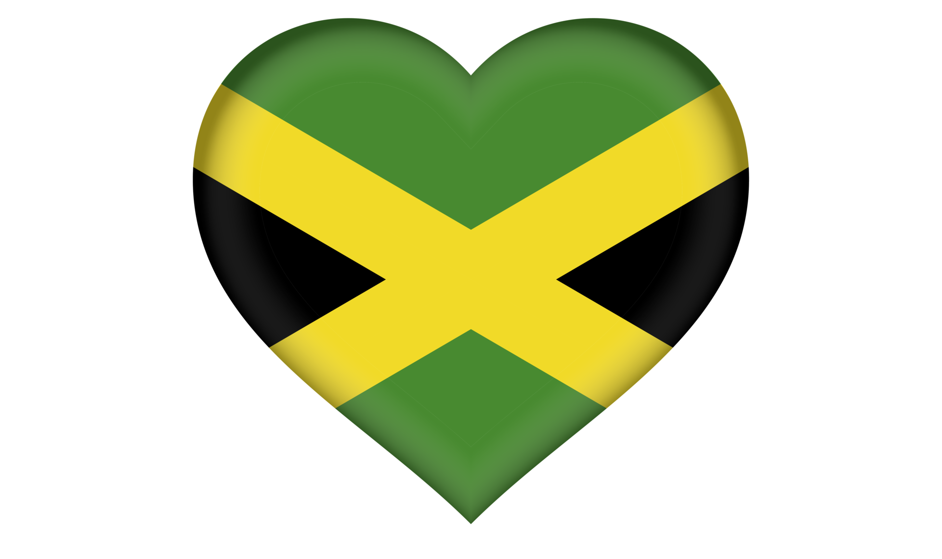Free Jamaica flag icon in the form of a heart 13471177 PNG with