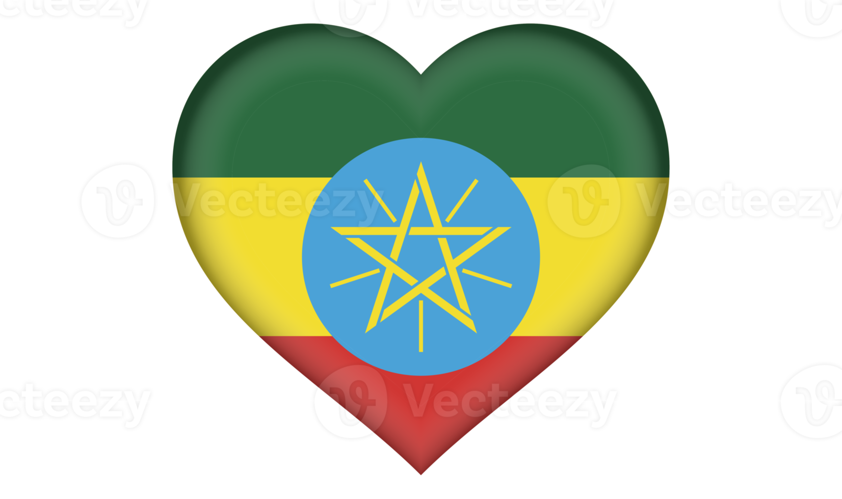 Ethiopia flag icon in the form of a heart png