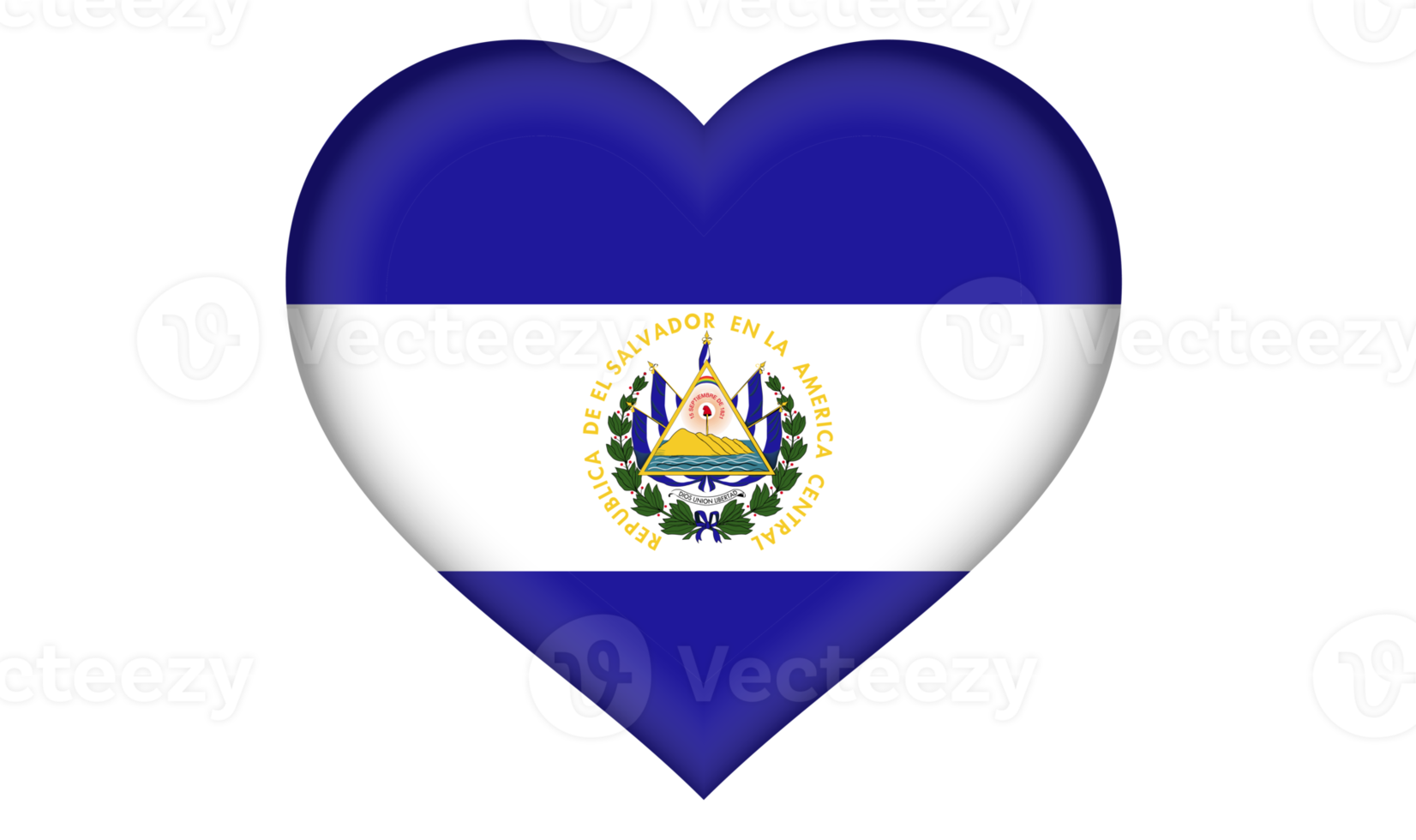 El Salvador flag icon in the form of a heart png